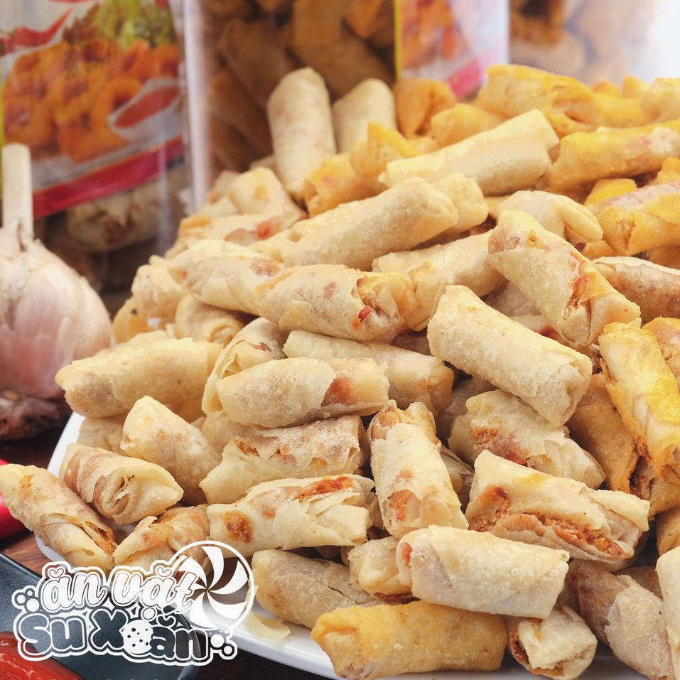 Snack chả giò tôm mini hiệu Vissan Ăn Vặt Su Xoắn
