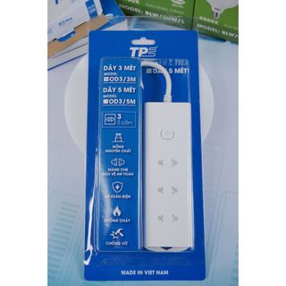 Ổ cắm điện 3 lỗ TPE, có màng che, chính hãng, dây dài 3m / 5m chịu tải 2500W - OD3/3m, 5m Elec68