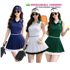 Bộ thể thao nữ váy liền chất cá sấu - trẻ trung năng động - pickleball,golf,tennis..