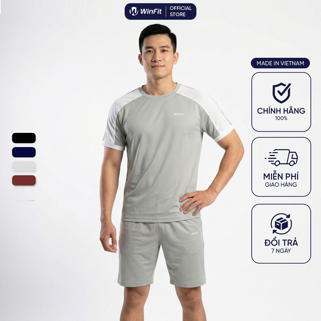 Bộ Quần Áo Thể Thao Nam WINFIT Urban Active vải ComfortLite cao cấp, mỏng nhẹ, thoáng khí, Form Regular năng động WBN001