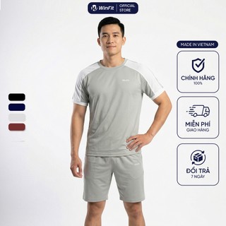 Bộ Quần Áo Nam WINFIT cổ tròn tay ngắn ComfortLite, thoáng khí, thấm hút mồ hôi, Form thoải mái năng động WBN001