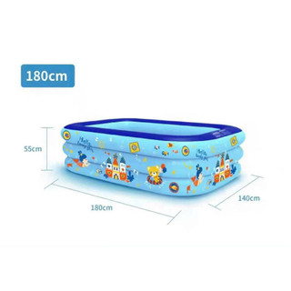 Bể Bơi,Phao Bơi cho trẻ em bé ❤️Đủ Cỡ❤️ 1,2M/1,3M/1,5M/1,8M/2,1M CHỮ NHẬT 3 TẦNG