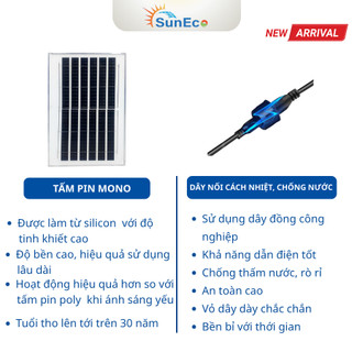 Đèn năng lượng mặt trời SUNECO 3500W - Pin Mono sạc nhanh, Chống nước IP69 (Chip LED 5730)