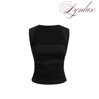 Áo Sát Nách Cúp Ngực Nhún Eo - Áo Tay Ngắn Nhún Eo Viền Vai Nhỏ Chất Thun Cotton Mịn Co Dãn Bốn Chiều LYNLUX