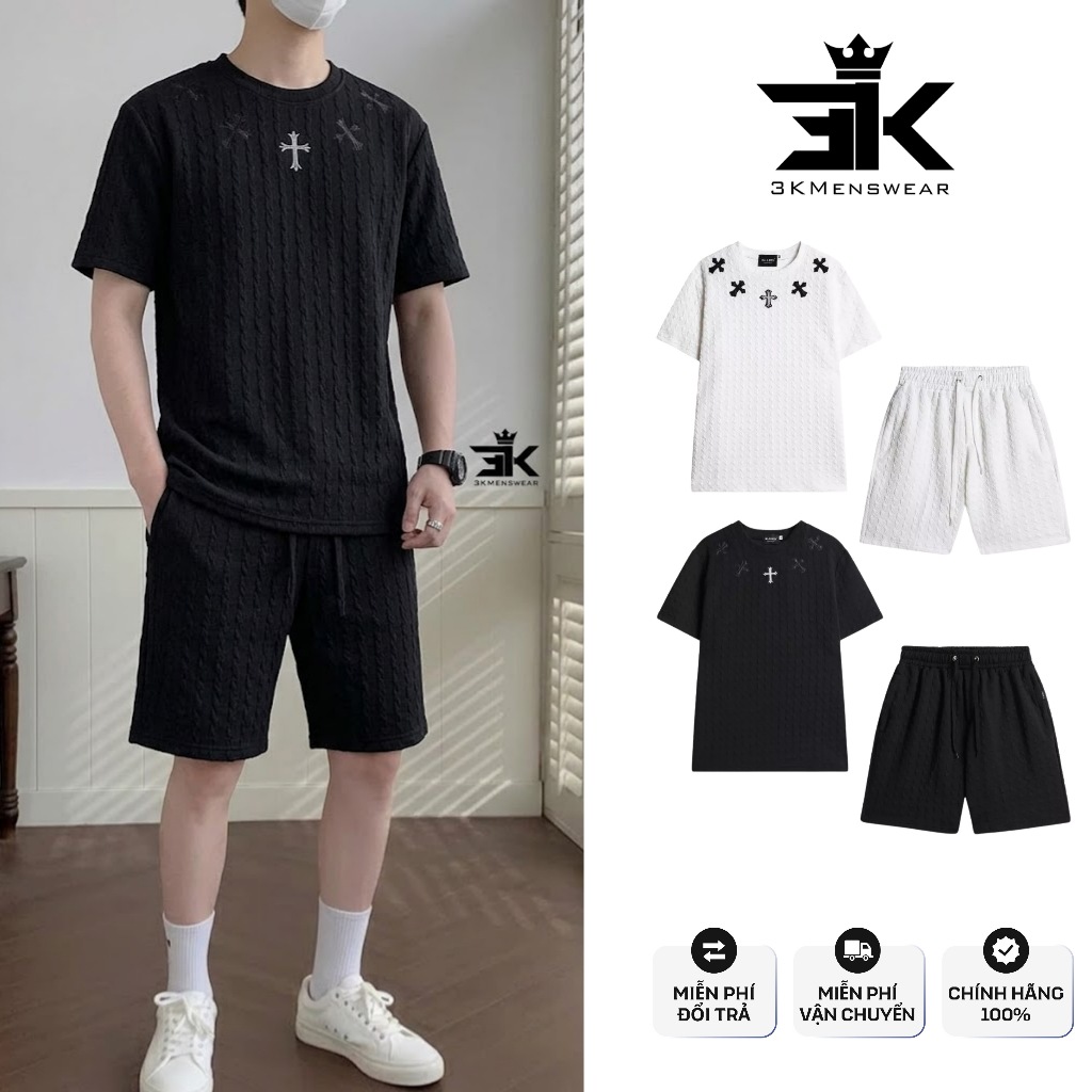 Đồ Bộ Nam Bộ Bộ Xốp Nam cao cấp thời trang thể thao Unisex hình thêu da trực tiếp thoáng mát