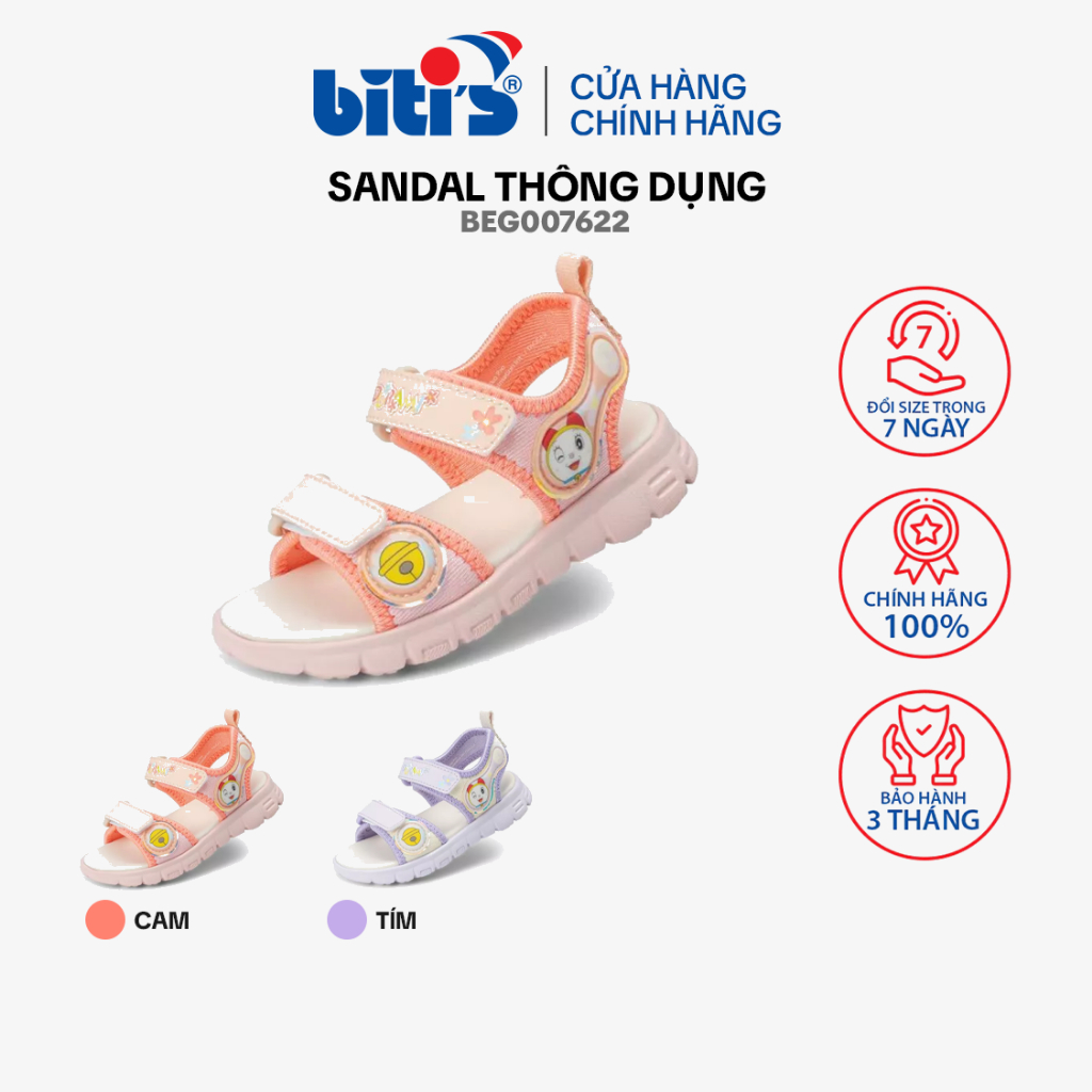 Sandal thông dụng Biti's Bé gái BEG007622 size 24 đến 27