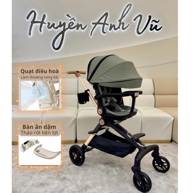 [DEAL HOT HUYỀN ANH VŨ XE ĐẨY ] Xe Đẩy Duxo Baby Q12 có quạt gió thoáng khí cao cấp dùng được cho bé từ sơ sinh - 6 tuổi
