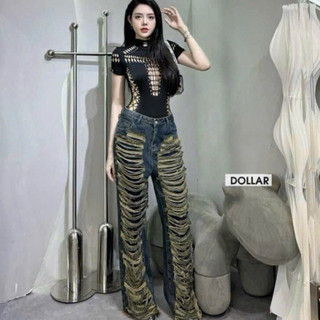 QCL1 12130 Áo thun bodysuits cut out nạm đinh siêu chất(Freesize)