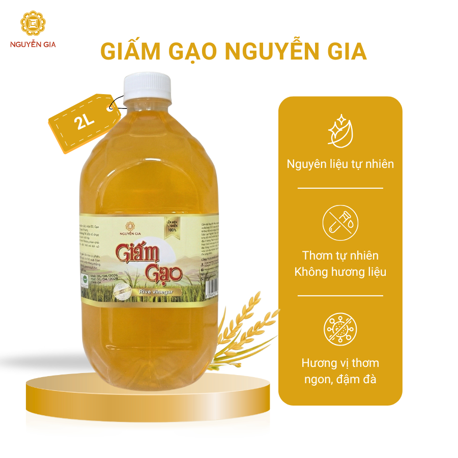 Giấm Gạo Tám Thơm Nguyễn Gia Can 2L NGG0023