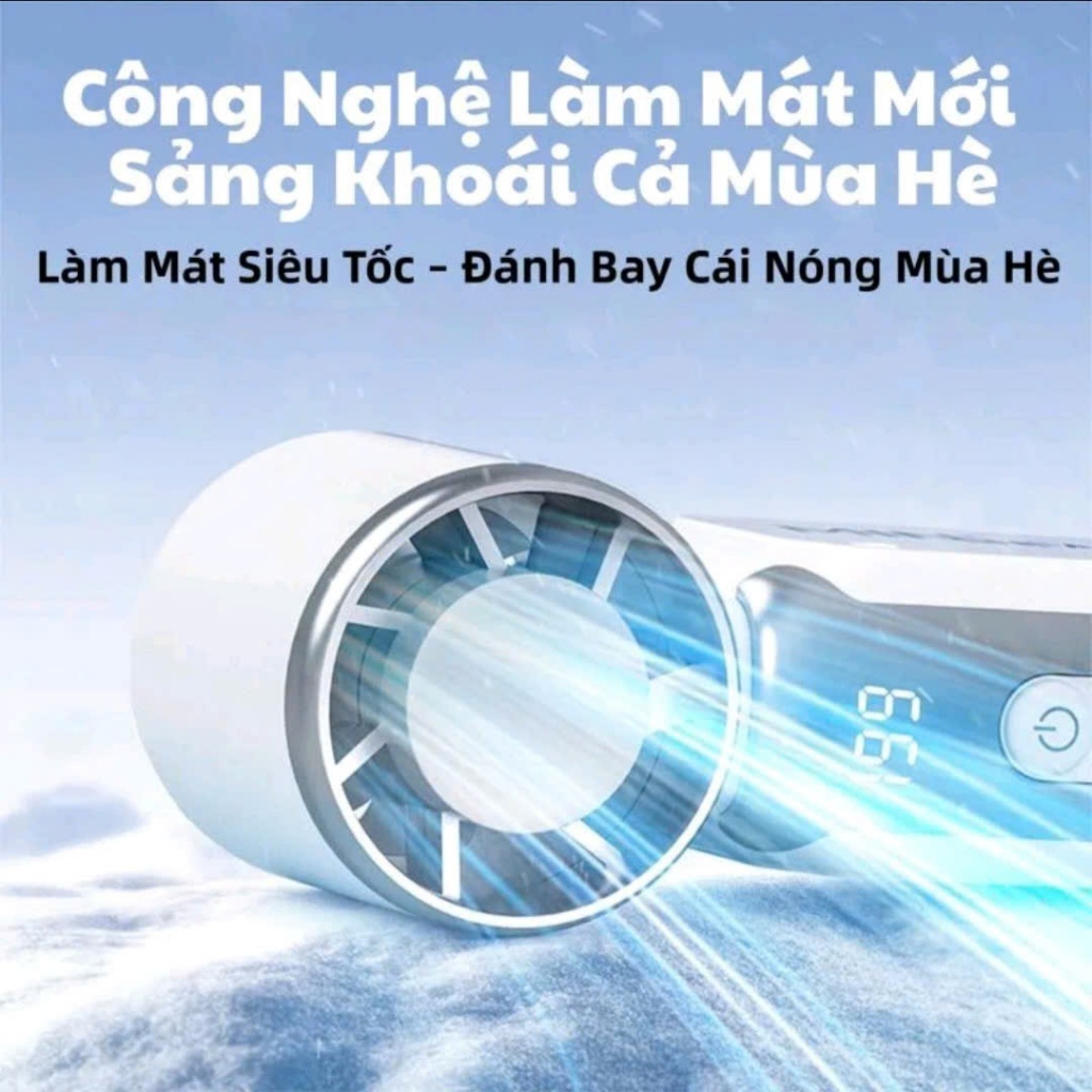 Quạt Mini Turbo 199 Cấp Gió – Siêu Mạnh Siêu Nhỏ, Pin Bền, Sạc Type-C, Quạt Cầm Tay Du Lịch
