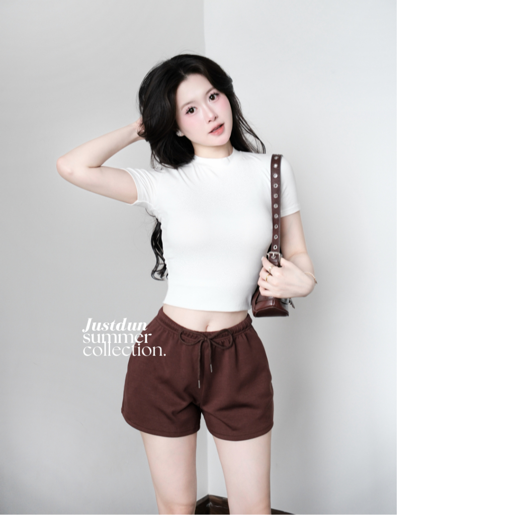 Quần Short Nỉ Umi Hàn Mịn Mát Mùa Hè Basic Nhiều Màu JUSTDUN - H12