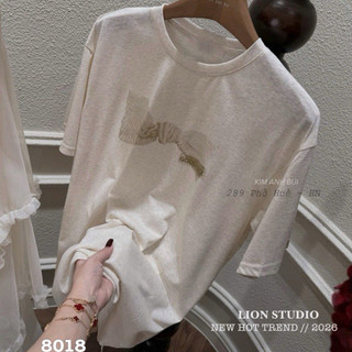 QCL1 8018-3 Áo thun nơ good luck siêu hot cực xinh(Freesize)