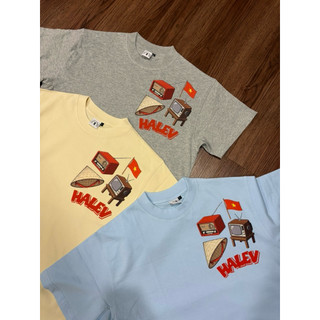 Áo thun Boxy Halev Brand yêu nước Sticker dân gian Form rộng nam nữ chất Cotton Premium 260gsm
