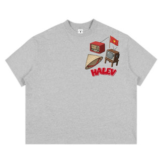 Áo thun Boxy Halev Brand yêu nước Sticker dân gian Form rộng nam nữ chất Cotton Premium 260gsm