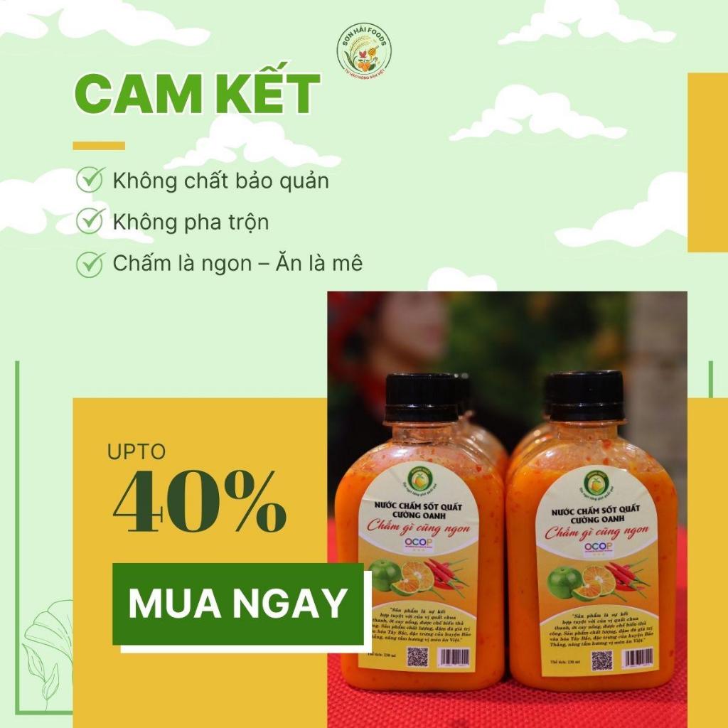 Sốt Chấm Quất VietGAP OCOP 3 Sao Tự Nhiên Chua Cay Mặn Ngọt, Không Phụ Gia, Không Chất Bảo Quản - Sơn Hải Foods