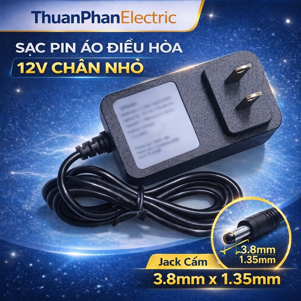 [Chân nhỏ] Sạc pin 12.6V-2a loại kt 3.8x1.35mm