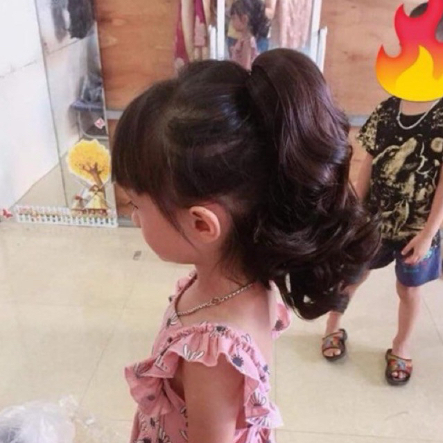 TÓC GIẢ NGOẠM XOĂN CHO BÉ CỰC ĐÁNG YÊU DỄ DÙNG/ TÓC GIẢ CHO BÉ SIÊU TỰ NHIÊN CHẤT TƠ HÀN QUỐC