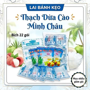 Thạch Dừa Cào Minh Châu Túi 22 Gói - Giòn Dai, Thanh Mát