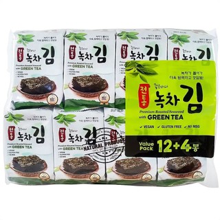 [COMBO 1-2-3 Bịch] Rong Biển Trà Xanh K•FISH, Nhập Khẩu Hàn Quốc (16gói ×4g)