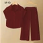 Set Đồ Nữ Sơ Mi 10 Màu, , Tay Hến, Quần Ống Suông chất liệu Đũi Tơ Xước- Minh Thư 2k8 Fashion