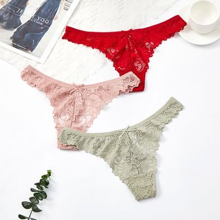 Quần lót nữ ren hoa mềm thoáng mát, quần chip đính nơ siêu xinh King Shop L.6551