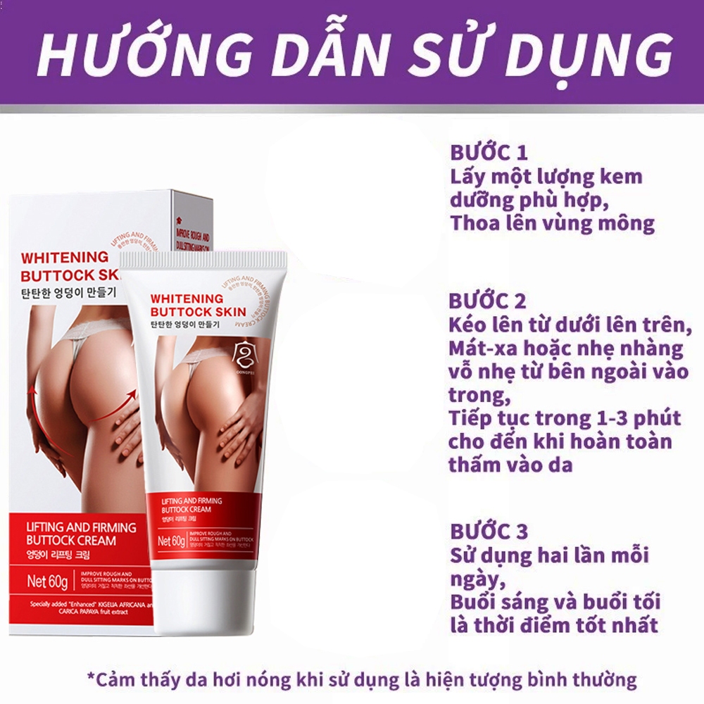 Kem Nở Mông Gongpei Nội Địa Hàn Quốc Giúp Mông Đầy Đặn Săn Chắc Chống Chảy Xệ, Kem Nâng Mông Nở Mông Làm Trắng Ngừa Thâm
