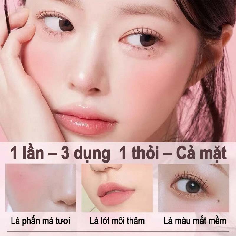 Má hồng dạng thỏi, Kem má hồng, Chống nước&mồ hôi, Dạng Thỏi, Đa Năng, Lâu Trôi, Tự Nhiên, Chính thức