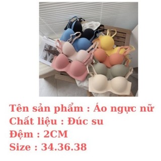 Combo 2 Áo ngực nữ không gọng mút dày 2cm đúc su mềm mịn mút bàn tay thông hơi King Shop A-820