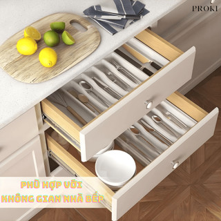Khay Chia Ngăn Đa Năng Proki Hộp Đựng Đũa Thìa Có Thể Điều Chỉnh Kích Thước Linh Hoạt, Đáp Ứng Mọi Nhu Cầu