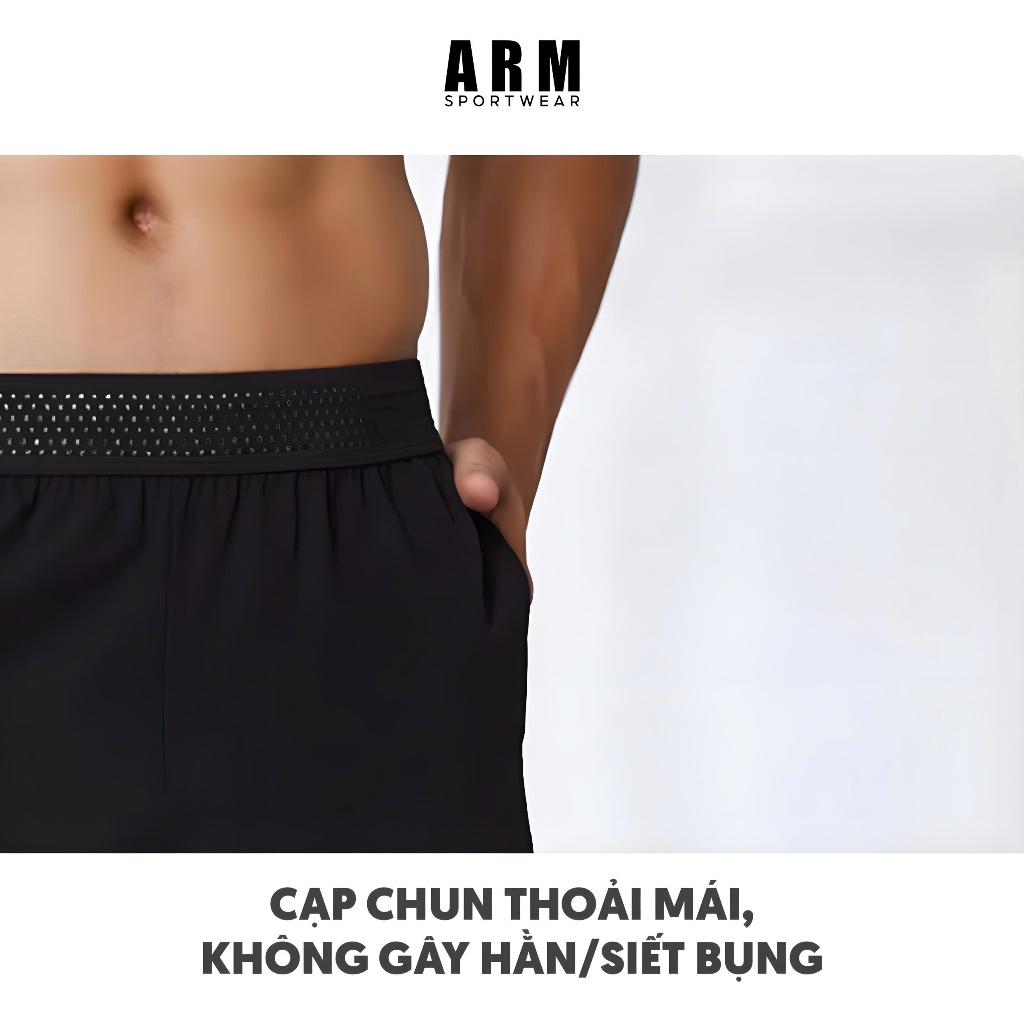 Quần Short Thể Thao Nam ARM DROP SHOT 6 Inch Siêu Nhẹ, Co Giãn Tập Gym, Chạy Bộ Thoải Mái