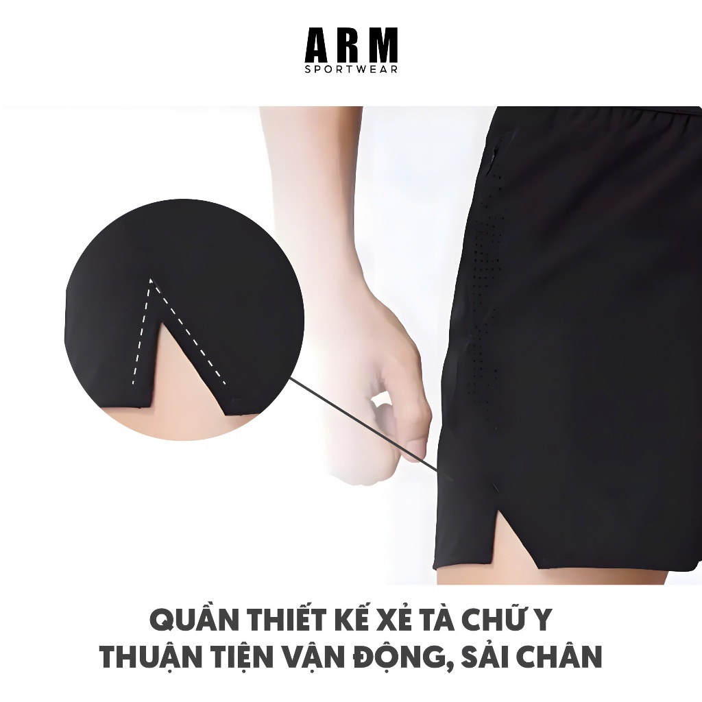 Quần Short Thể Thao Nam ARM DROP SHOT 6 Inch Siêu Nhẹ, Co Giãn Tập Gym, Chạy Bộ Thoải Mái