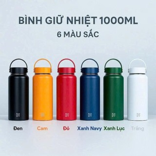 Bình Giữ Nhiệt 1000ml RuBy Cao Cấp, Inox 304, Giữ Nóng 12H, Lạnh 24H, Phù Hợp Với Mọi Người