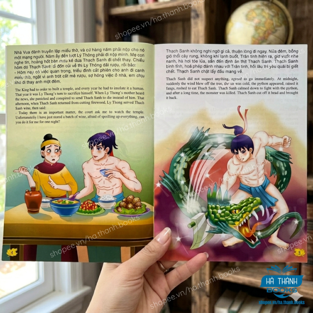 Sách Truyện Cổ Tích Việt Nam - Thánh Gióng, Thạch Sanh (Song Ngữ Việt Anh)