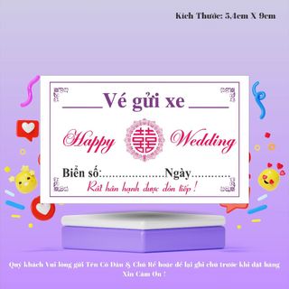 Vé Gửi Xe Đám Cưới.