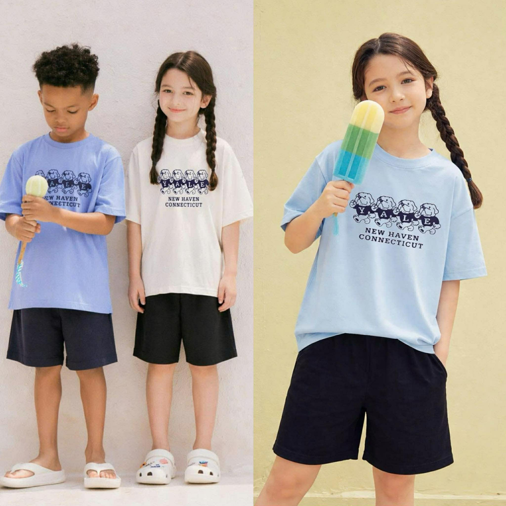 (HÀNG XUẤT XỊN) Bộ Cotton Hè Bé Trai Bé Gái Xuất Hàn nhiều hình