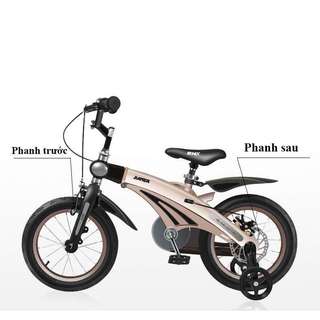 Xe đạp trẻ em Jianer S9 vành đúc, gập cổ tay lái, tăng chiều dài khung xe cho bé size 12-18 inch