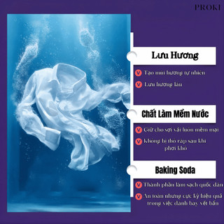 GIẤY GIẶT QUẦN ÁO KHỬ KHUẨN PROKI - CÔNG NGHỆ GIẶT GIŨ TIỆN LỢI & HIỆN ĐẠI THƠM LÂU, SẠCH SÂU, AN TOÀN (30 TỜ/TÚI)