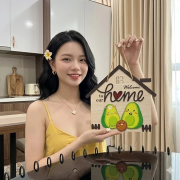 Bảng gỗ móc khóa decor phòng khách , decor phòng ngủ , tranh treo decor phòng với nhiều mẫu đáng yêu cute hàng đẹp