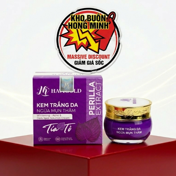 Kem Tía Tô 10g - Kem Face Mờ Thâm Mụn, Hỗ Trợ Tái Sinh Làn Da Hư Tổn - Havigold (Tím-Trắng)