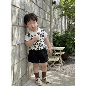 Set bộ polo cộc tay bé trai 1-6 tuổi Miniumbaby hình cún trong ô cute, chất áo cotton mềm mát SB2629