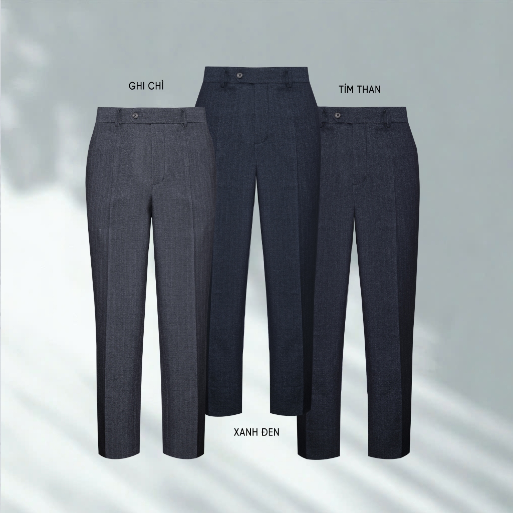 Quần âu nam trung niên MASCULINE MKL600 - Form đứng dáng vải cotton rayon thoáng mát co giãn nhẹ