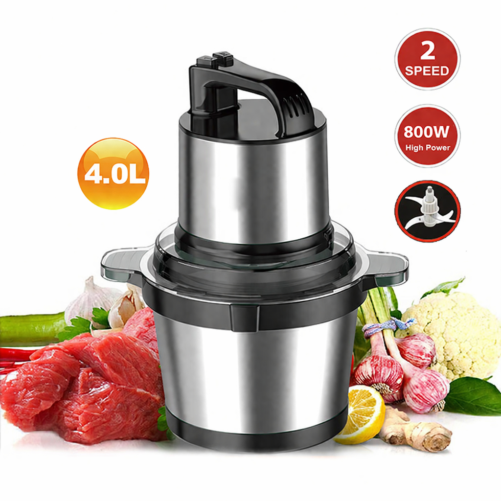 Máy xay tỏi ớt DORON  800W cối inox 4l phù hợp gia đình, kinh doanh