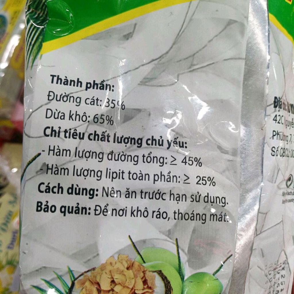 Mứt dừa sấy giòn Hữu Nghị ( 275g ) -- đặc sản Bến Tre