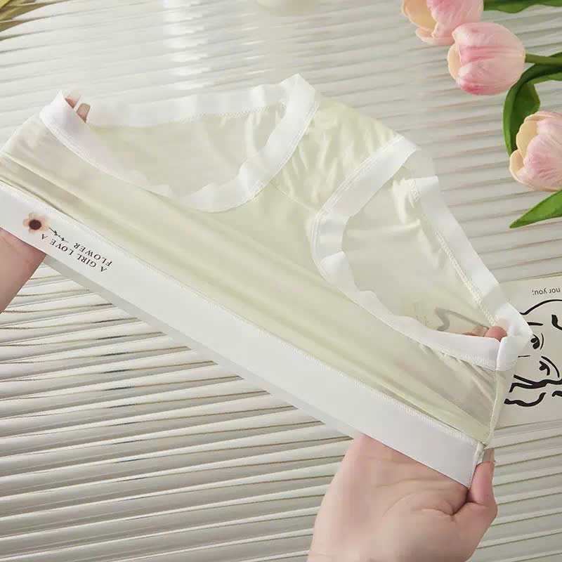 [LOẠI 1] Combo 10c quần lót nữ su băng lụa hoa trà mát lạnh cao cấp màu pastel thông thoáng thấm hút mồ hôi