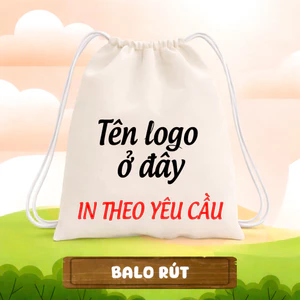 Túi Vải Dây Rút In Theo Yêu Cầu - Balo rút vải canvas in hình kích thước 35x40cm