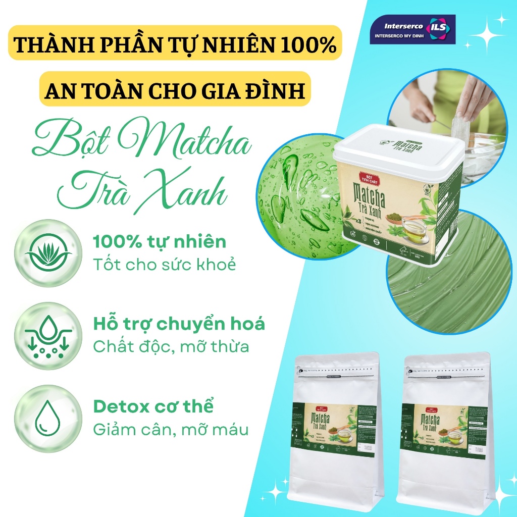 Bột Tinh Chất Matcha Trà Xanh NCK - Trà Thảo Mộc Thanh Nhiệt, Giải Khát, Lợi Tiểu, Giải Nhiệt Mùa Hè