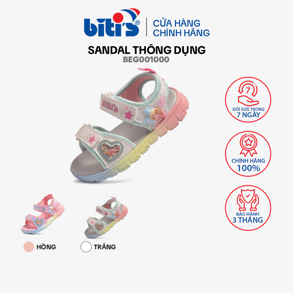 Sandal thông dụng Biti's Bé gái BEG001000 size 24 đến 27