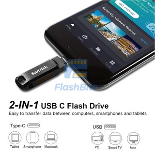USB 3.2 OTG Sandisk Ultra Dual Drive Go Type-C SDDDC3-G46 64GB/128GB/256GB/512GB 400MB/s BH 5 năm