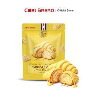 [Hoả tốc HCM] [Chuối] Bánh Snack Mini Croissant Phủ Hương Chuối Cobi Bread