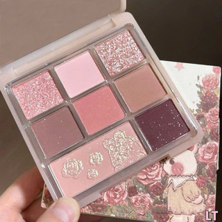 Bảng phấn mắt 9 ô kèm má hồng và highlight, Bảng phấn mắt đa năng 3 trong 1
